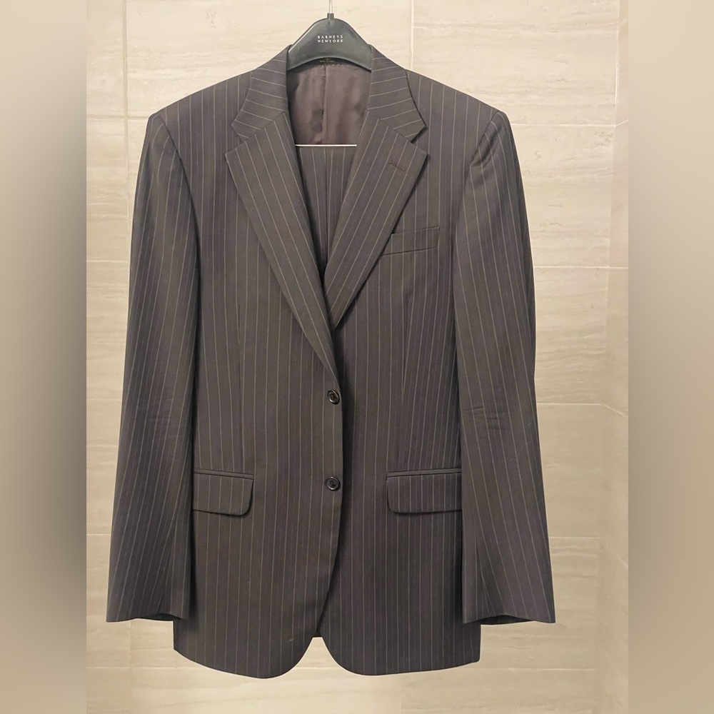 Valentino Gray Pinstripe Suit Timeless Elegance